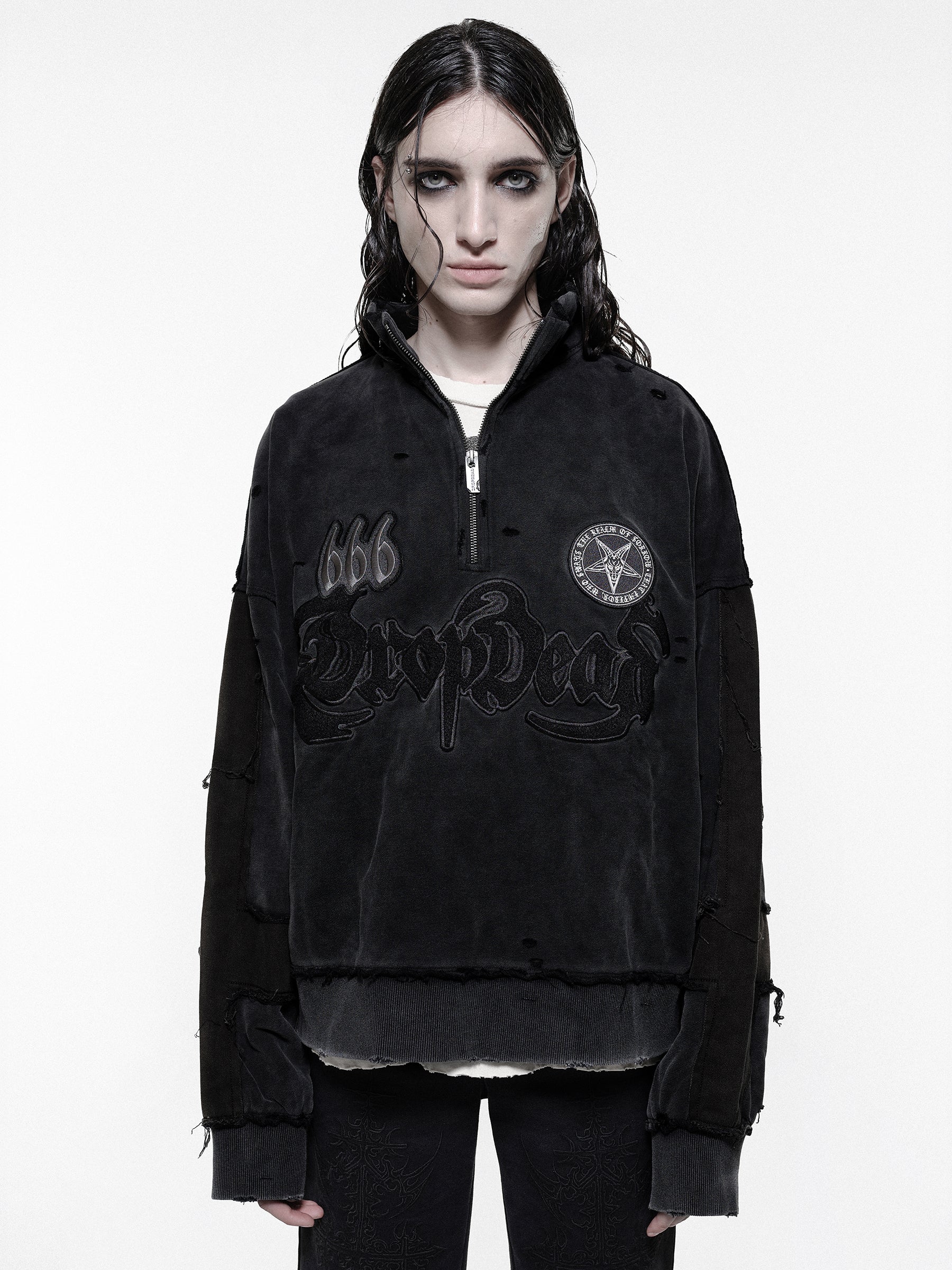 Disorder 1/4 Zip Pullover – DROP DEAD CLOTHING