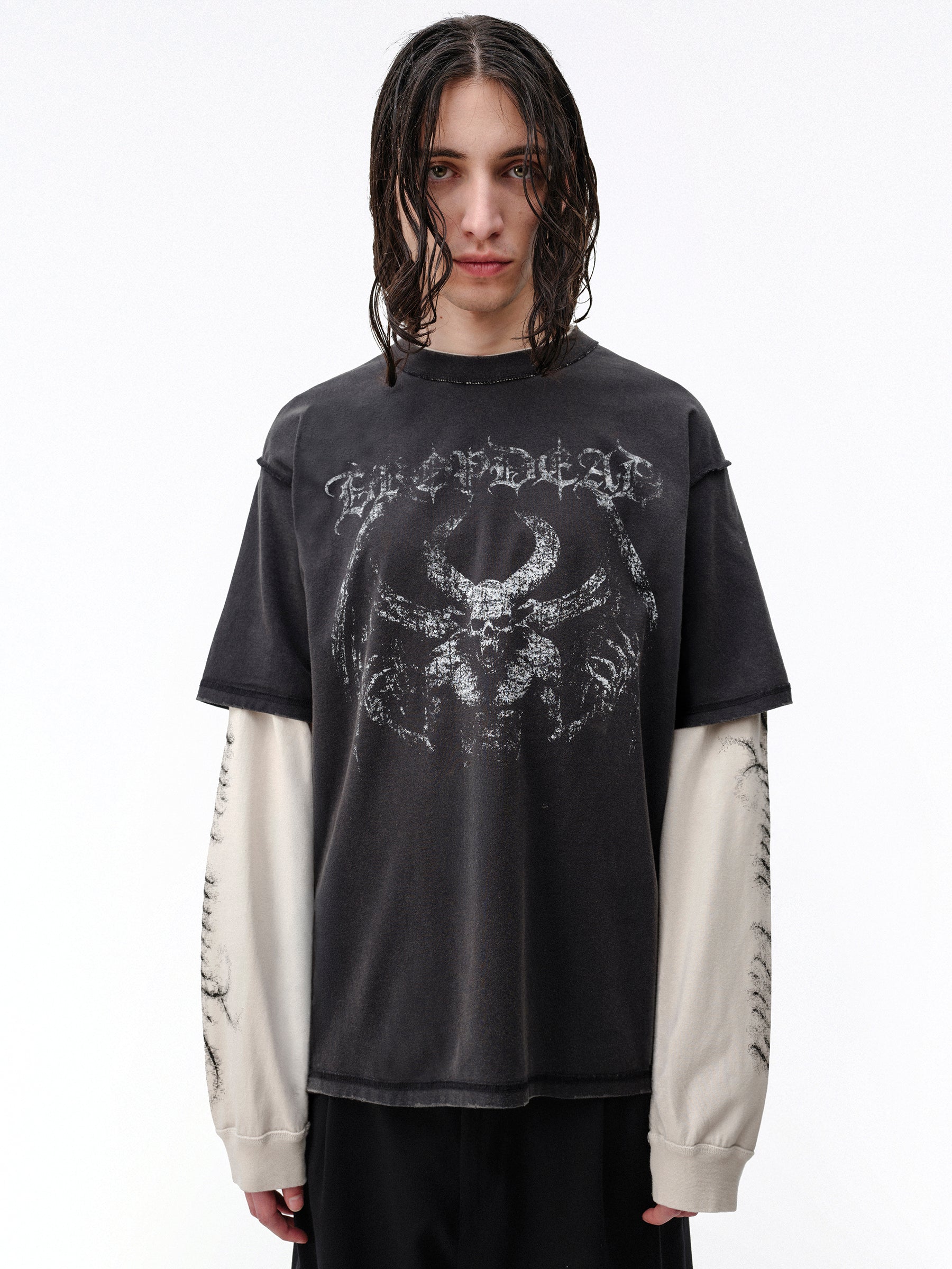 Mortal Vault Layered Longsleeve – DROP DEAD CLOTHING