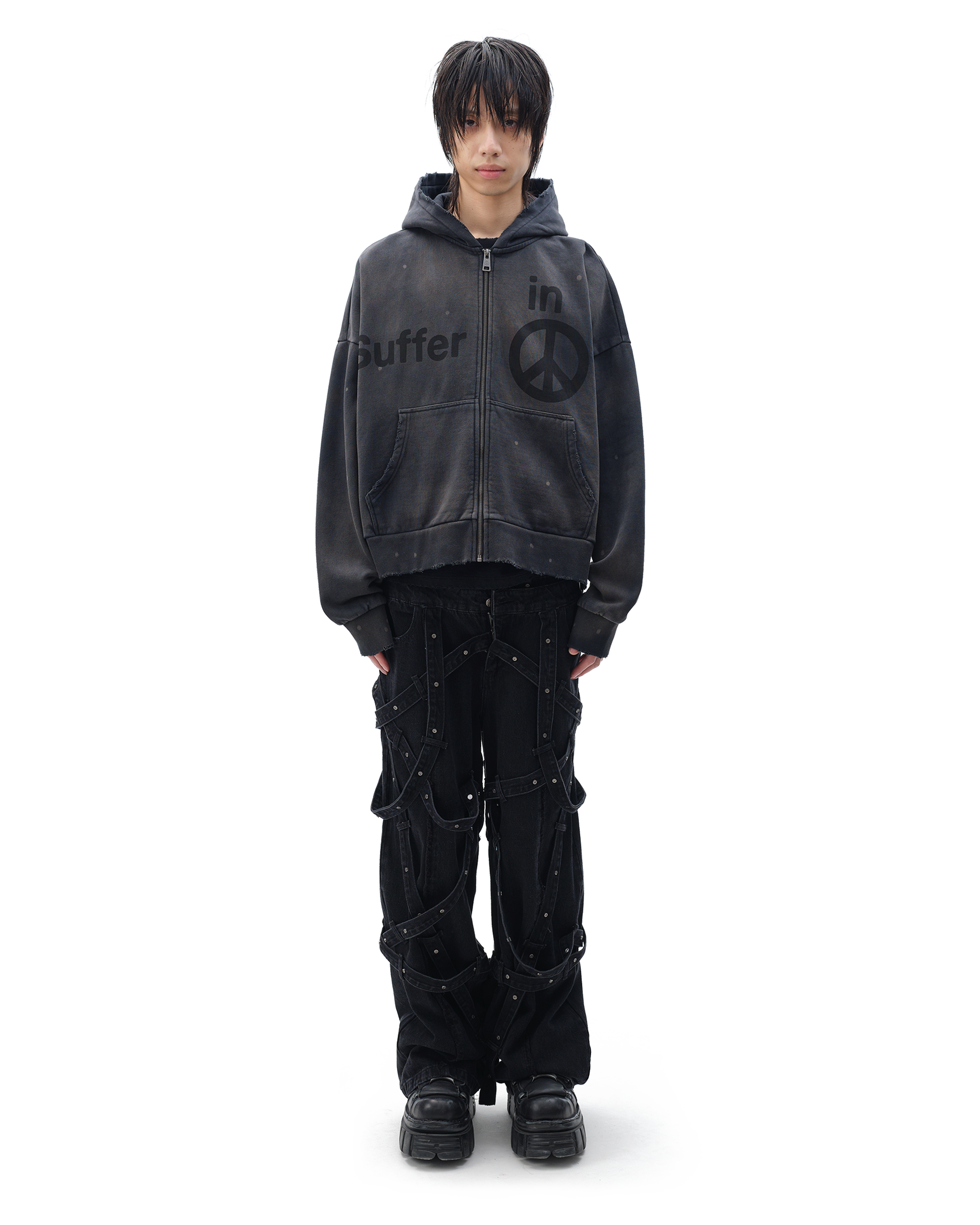 ジャケット・アウター FILTH DISTRESSED ZIP UP HOODIE 41So4246yaL.jpg