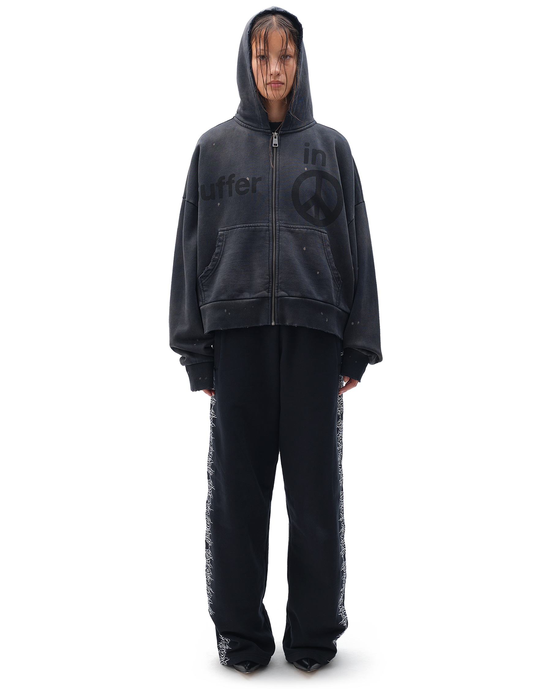 Suffer On Zip-Up Hoodie – DROP DEAD CLOTHING