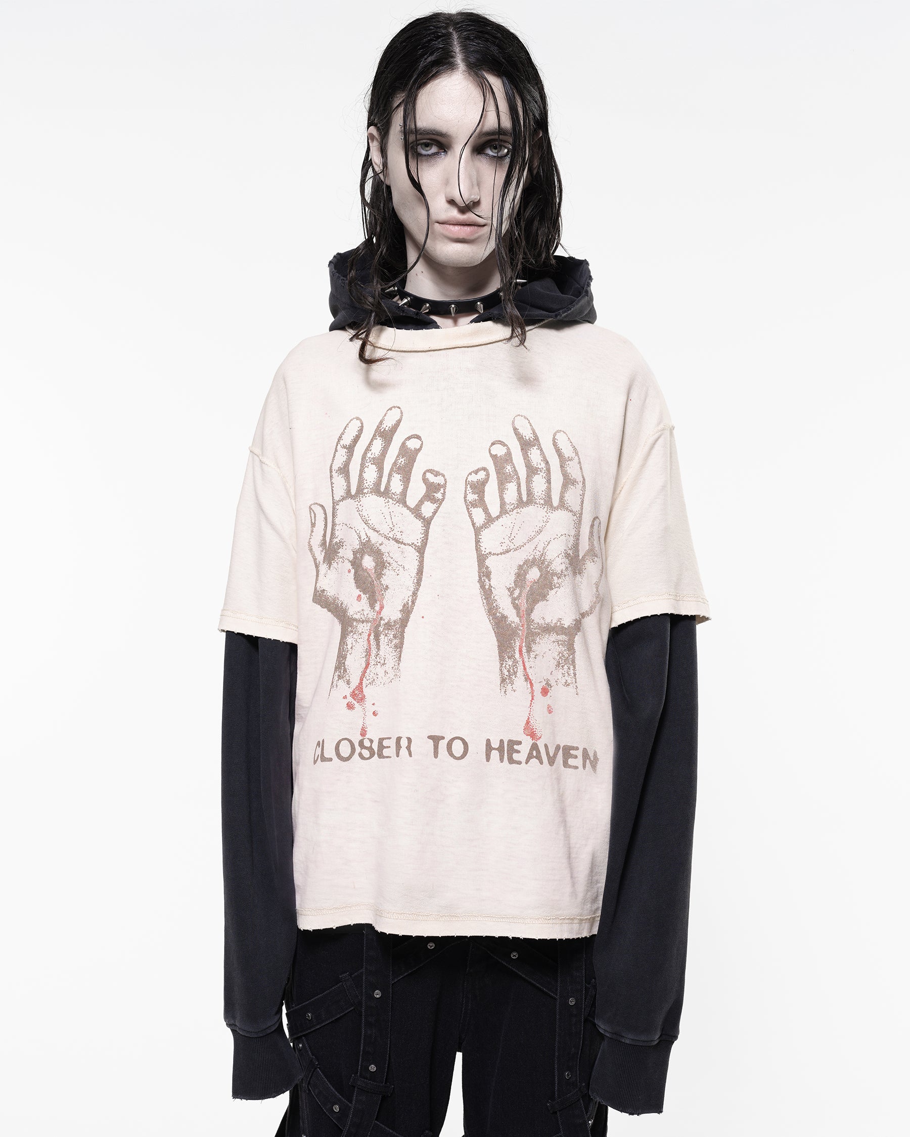 DROPDEAD ドロップデッド レイヤードロンT / ブラック×レッド ドロップデッドクロージング – DROP DEAD CLOTHING