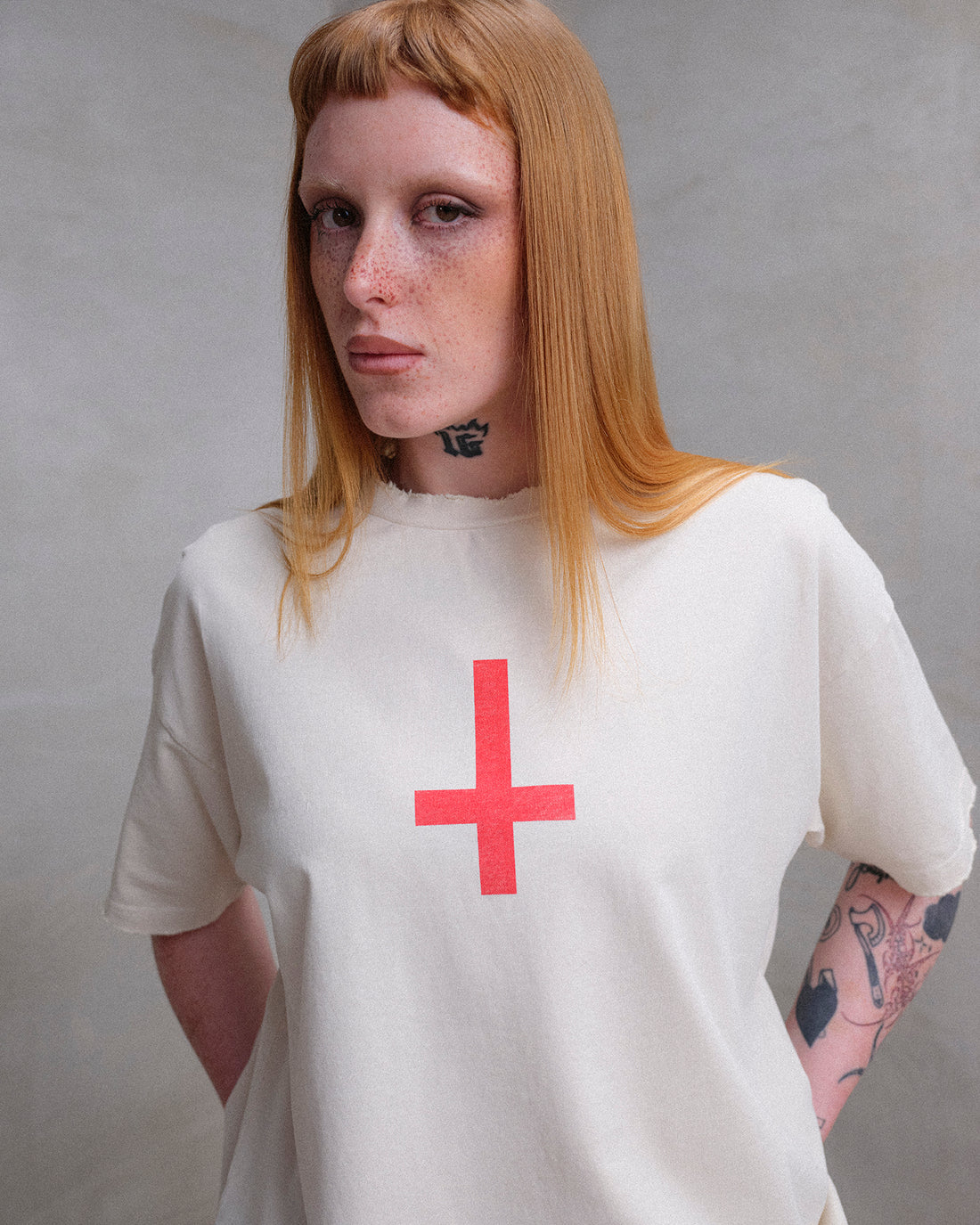 Drop Dead Ecru Cross Ecom -- Woman