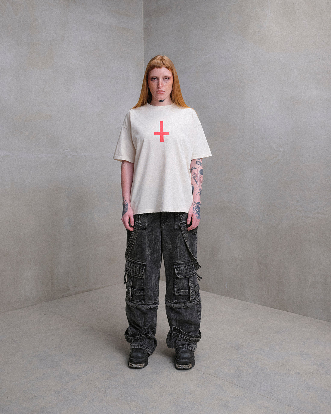 Drop Dead Ecru Cross Ecom -- Woman