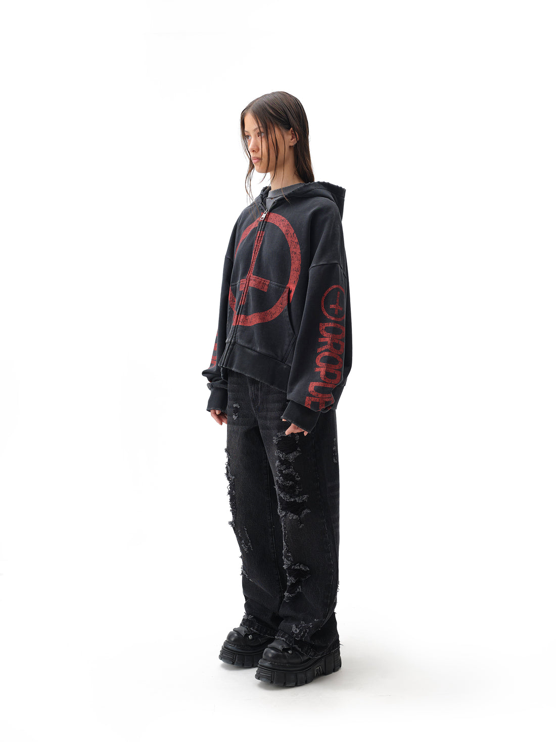 Drop Dead Logo Hoodie Ecom -- Woman