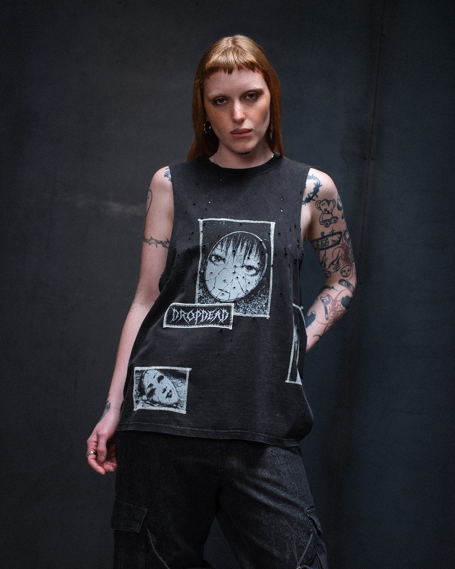 Drop dead ドロップデッド ニットレイヤードタンクトップ y2k