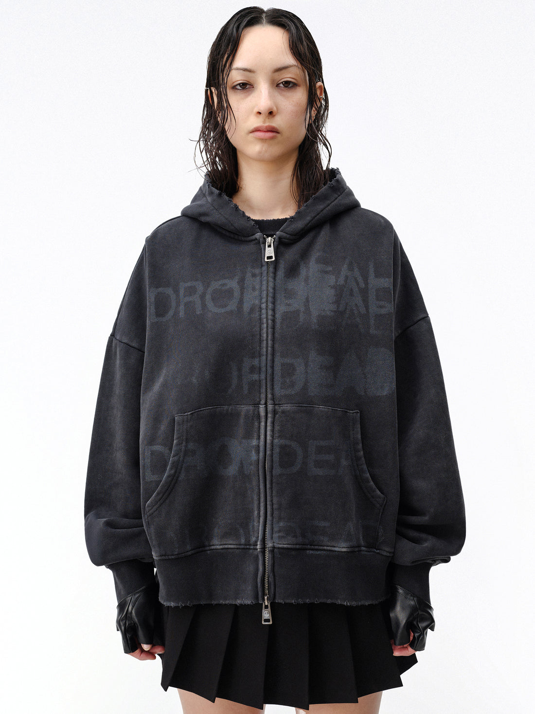 Stacked Zip-Up Hoodie