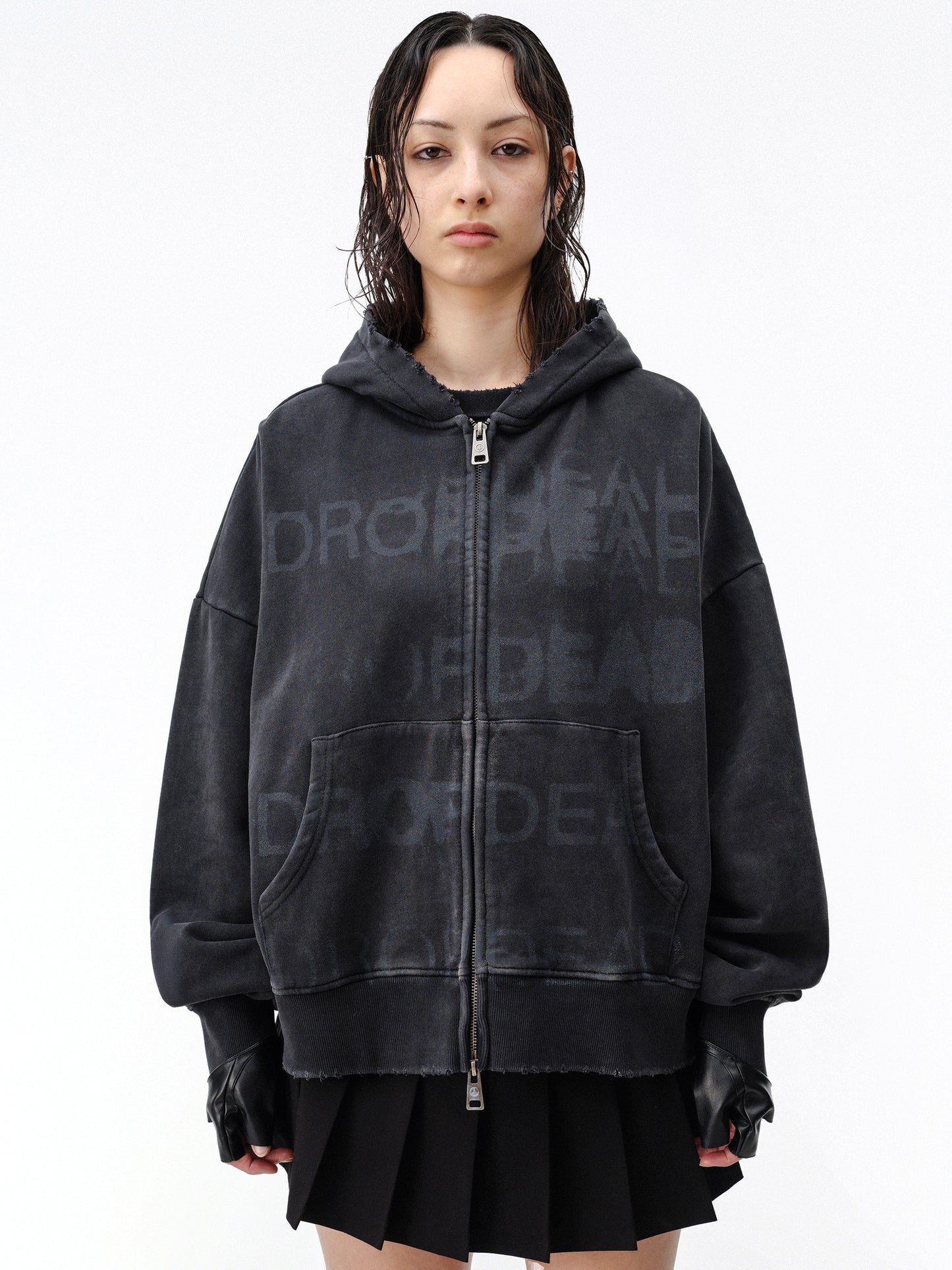 Stacked Zip-Up Hoodie