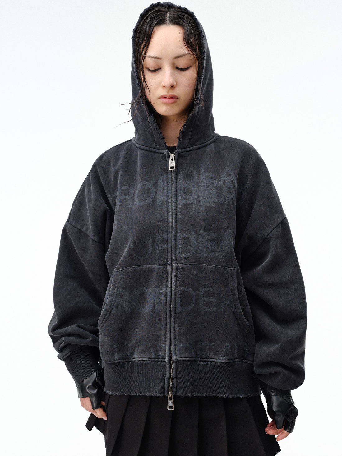 Drop Dead Stacked Hoodie Ecom -- Woman